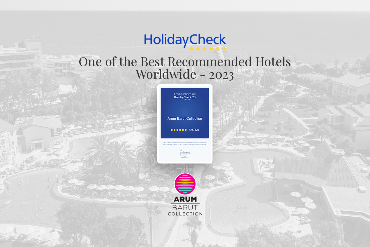 ARUM BARUT COLLECTION WINS “ONE OF THE BEST RECOMMENDED HOTELS WORLDWIDE” AWARD FROM HOLIDAYCHECK